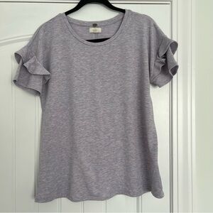 Cupio Lavender Ruffle Sleeve Tee